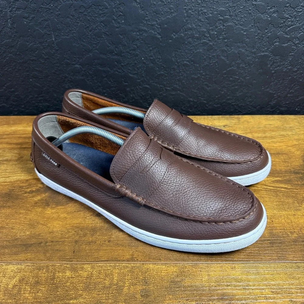 Cole Haan Grand Crosscourt C14687 Brown Leather Penny Loafer Mens 12M